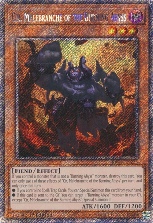 Cir, Malebranche of the Burning Abyss [RA04-EN235] Platinum Secret Rare | Rock City Comics
