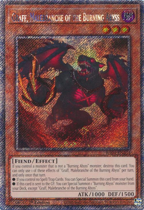 Graff, Malebranche of the Burning Abyss [RA04-EN234] Platinum Secret Rare | Rock City Comics