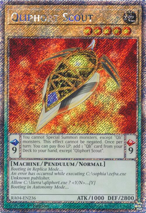 Qliphort Scout [RA04-EN236] Platinum Secret Rare | Rock City Comics