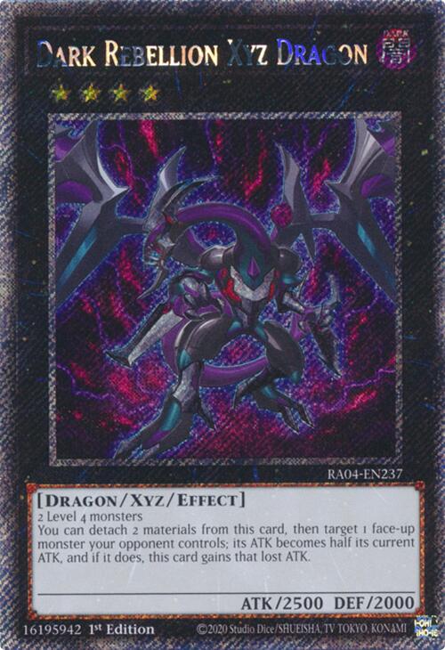Dark Rebellion Xyz Dragon [RA04-EN237] Platinum Secret Rare | Rock City Comics