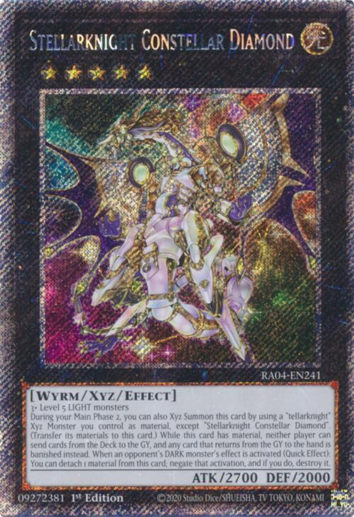 Stellarknight Constellar Diamond [RA04-EN241] Platinum Secret Rare | Rock City Comics
