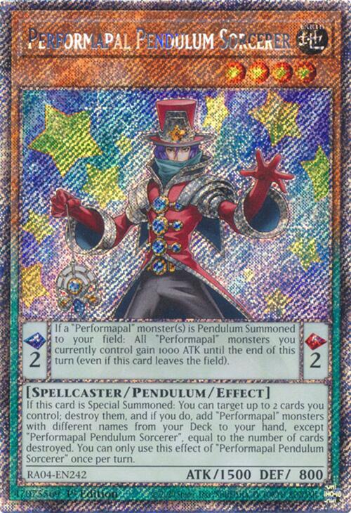Performapal Pendulum Sorcerer [RA04-EN242] Platinum Secret Rare | Rock City Comics