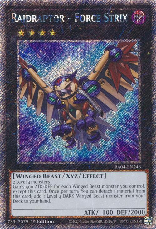 Raidraptor - Force Strix [RA04-EN243] Platinum Secret Rare | Rock City Comics