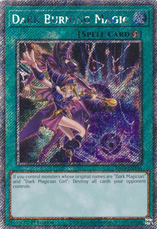 Dark Burning Magic [RA04-EN246] Platinum Secret Rare | Rock City Comics