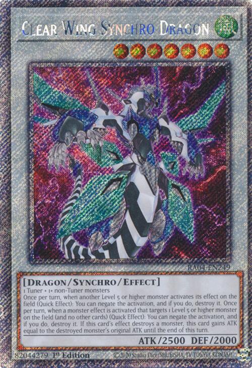 Clear Wing Synchro Dragon [RA04-EN249] Platinum Secret Rare | Rock City Comics