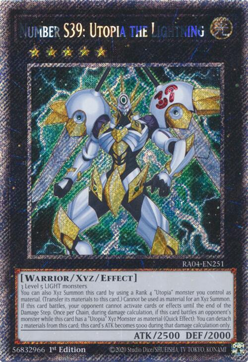 Number S39: Utopia the Lightning [RA04-EN251] Platinum Secret Rare | Rock City Comics
