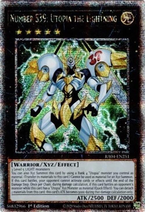 Number S39: Utopia the Lightning [RA04-EN251] Quarter Century Secret Rare | Rock City Comics