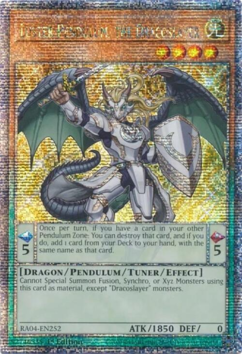 Luster Pendulum, the Dracoslayer [RA04-EN252] Quarter Century Secret Rare | Rock City Comics