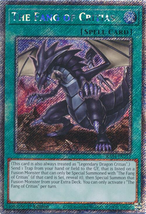 The Fang of Critias [RA04-EN255] Platinum Secret Rare | Rock City Comics