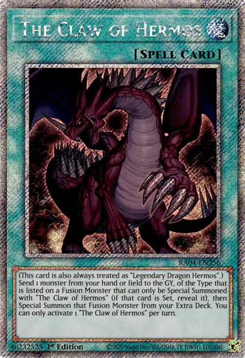 The Claw of Hermos [RA04-EN256] Platinum Secret Rare | Rock City Comics