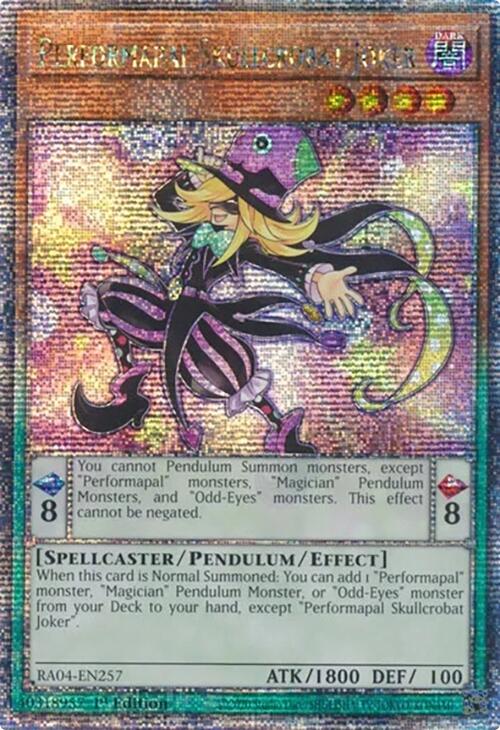 Performapal Skullcrobat Joker [RA04-EN257] Quarter Century Secret Rare | Rock City Comics