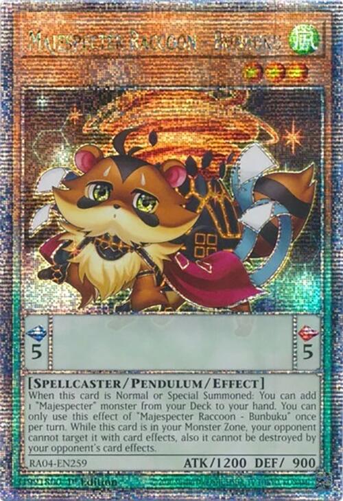 Majespecter Raccoon - Bunbuku [RA04-EN259] Quarter Century Secret Rare | Rock City Comics