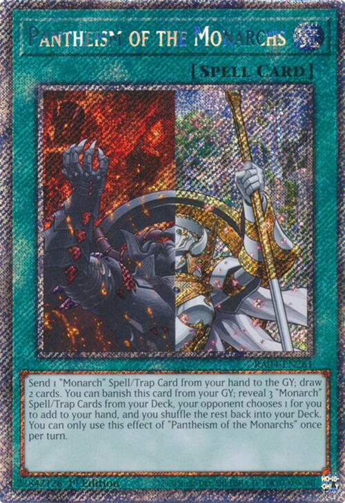 Pantheism of the Monarchs [RA04-EN261] Platinum Secret Rare | Rock City Comics