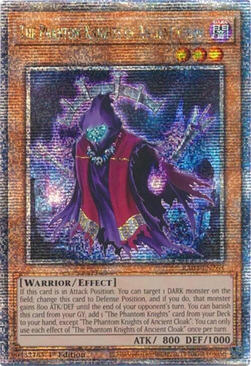 The Phantom Knights of Ancient Cloak [RA04-EN263] Quarter Century Secret Rare | Rock City Comics