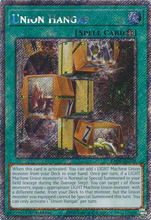 Union Hangar [RA04-EN270] Platinum Secret Rare | Rock City Comics