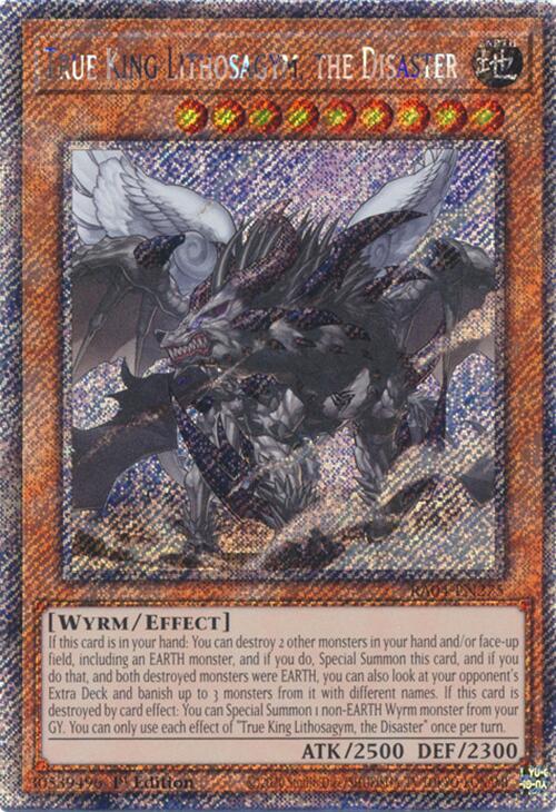 True King Lithosagym, the Disaster [RA04-EN275] Platinum Secret Rare | Rock City Comics