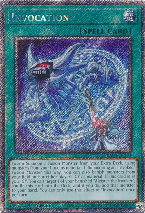 Invocation [RA04-EN281] Platinum Secret Rare | Rock City Comics