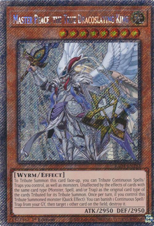 Master Peace, the True Dracoslaying King [RA04-EN283] Platinum Secret Rare | Rock City Comics