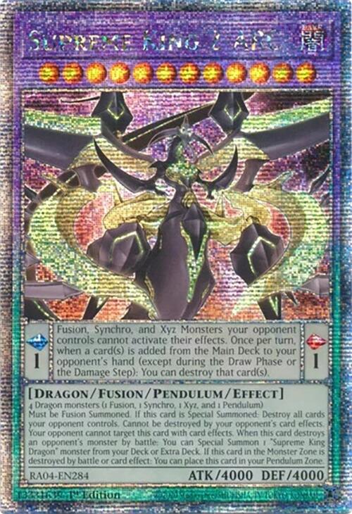 Supreme King Z-ARC [RA04-EN284] Quarter Century Secret Rare | Rock City Comics