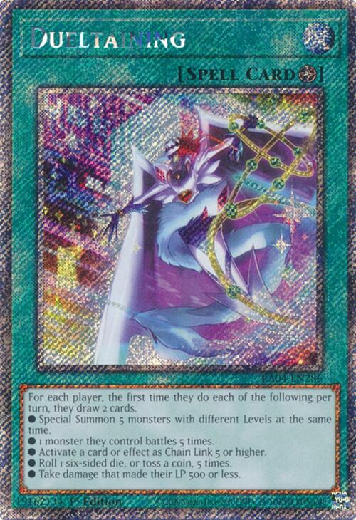 Dueltaining [RA04-EN286] Platinum Secret Rare | Rock City Comics