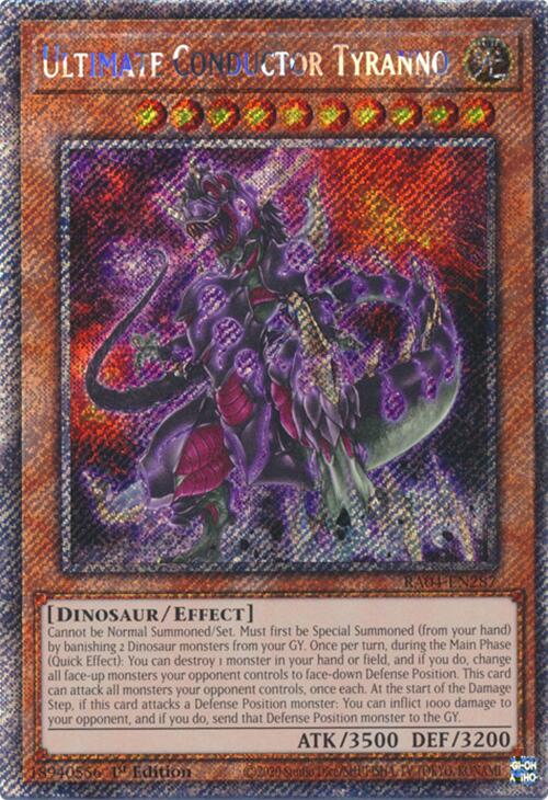 Ultimate Conductor Tyranno [RA04-EN287] Platinum Secret Rare | Rock City Comics