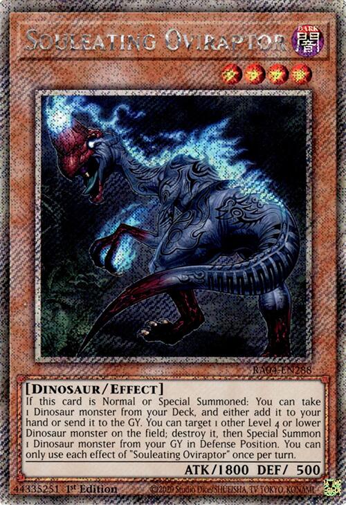 Souleating Oviraptor [RA04-EN288] Platinum Secret Rare | Rock City Comics
