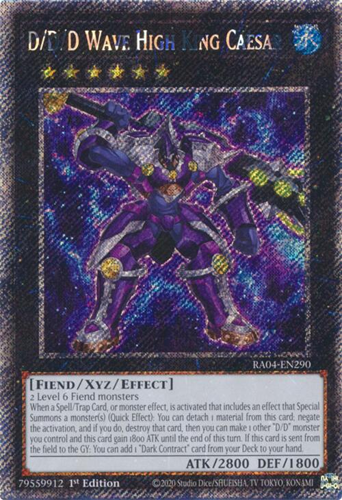 D/D/D Wave High King Caesar [RA04-EN290] Platinum Secret Rare | Rock City Comics