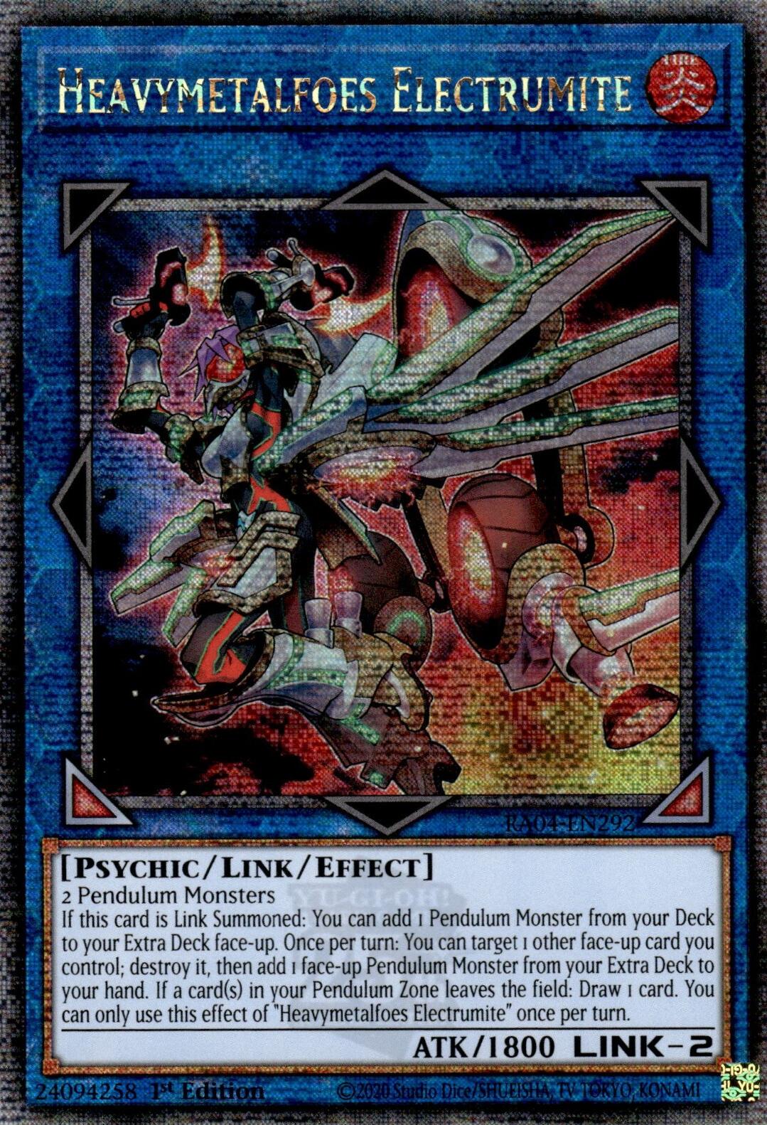 Heavymetalfoes Electrumite [RA04-EN292] Quarter Century Secret Rare | Rock City Comics