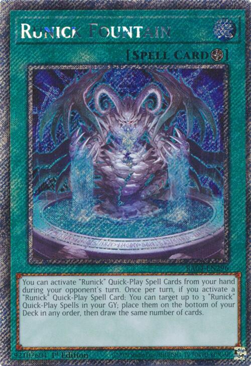 Runick Fountain [RA04-EN296] Platinum Secret Rare | Rock City Comics