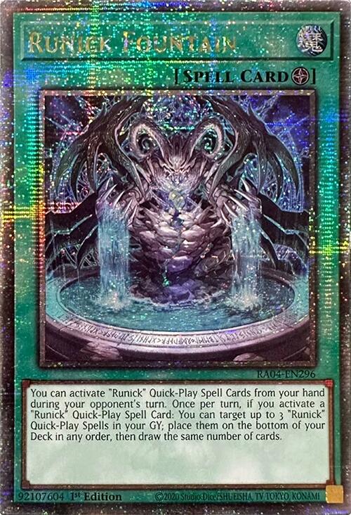 Runick Fountain [RA04-EN296] Quarter Century Secret Rare | Rock City Comics