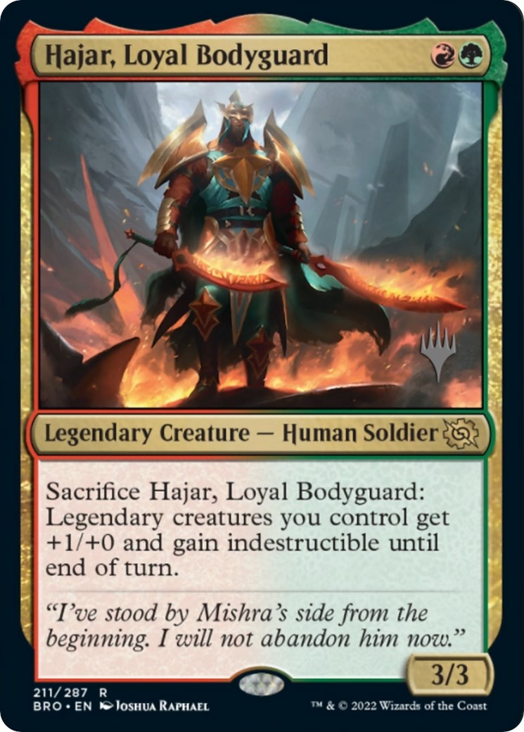 Hajar, Loyal Bodyguard (Promo Pack) [The Brothers' War Promos] | Rock City Comics