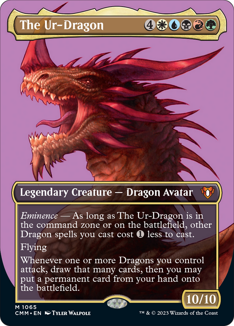 The Ur-Dragon (Borderless Textured Foil Frame Break) [Commander Masters] | Rock City Comics