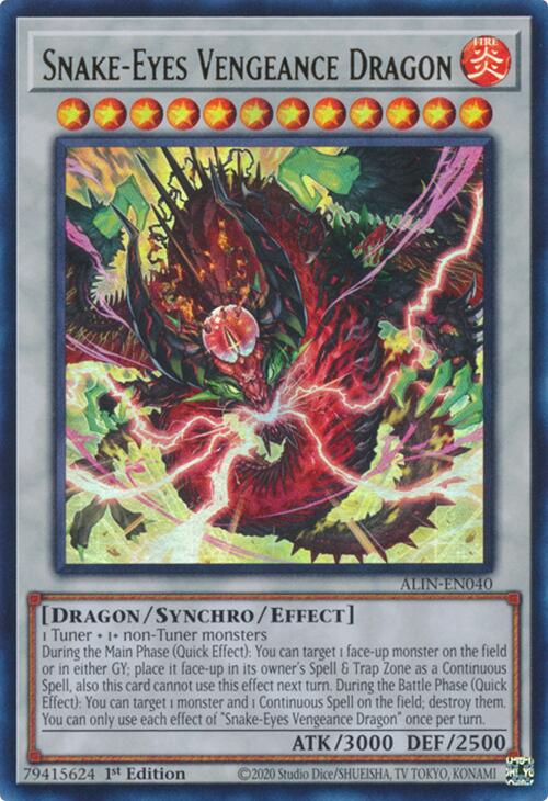 Snake-Eyes Vengeance Dragon [ALIN-EN040] Ultra Rare | Rock City Comics