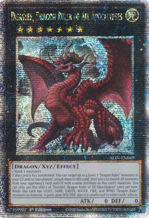 Disaster, Dragon Ruler of All Apocalypses [ALIN-EN049] Quarter Century Secret Rare | Rock City Comics