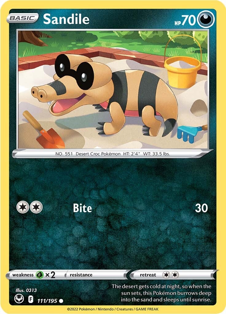 Sandile (111/195) [Sword & Shield: Silver Tempest] | Rock City Comics