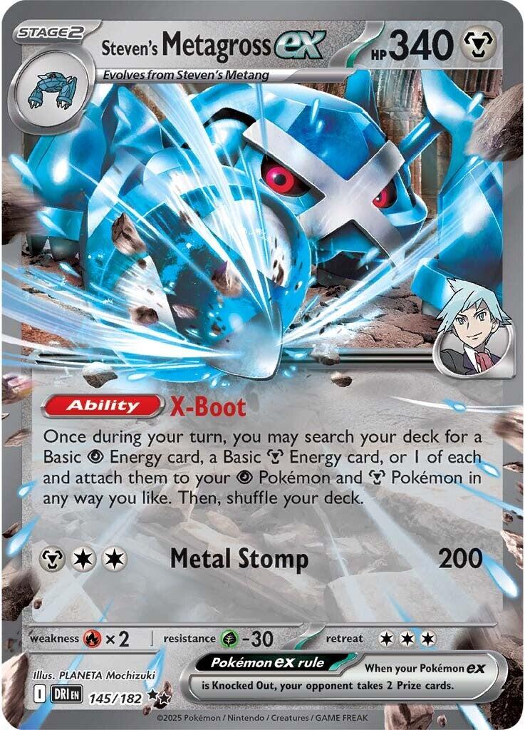 Steven's Metagross ex (145/182) [Scarlet & Violet: Destined Rivals] | Rock City Comics