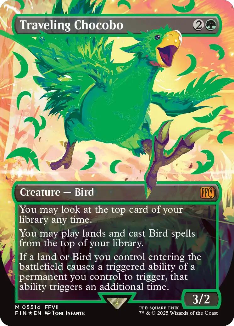 Traveling Chocobo (Borderless) (Neon Ink Green) [FINAL FANTASY] | Rock City Comics