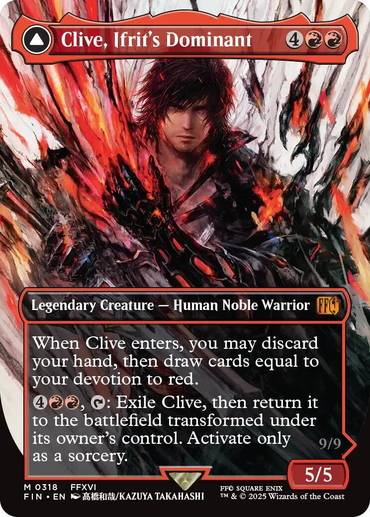 Clive, Ifrit's Dominant // Ifrit, Warden of Inferno (Borderless) (0318) [FINAL FANTASY] | Rock City Comics