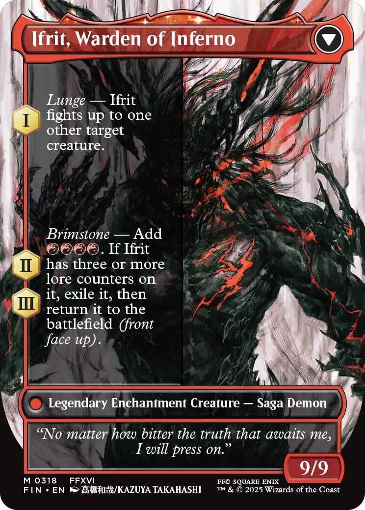 Clive, Ifrit's Dominant // Ifrit, Warden of Inferno (Borderless) (0318) [FINAL FANTASY] | Rock City Comics