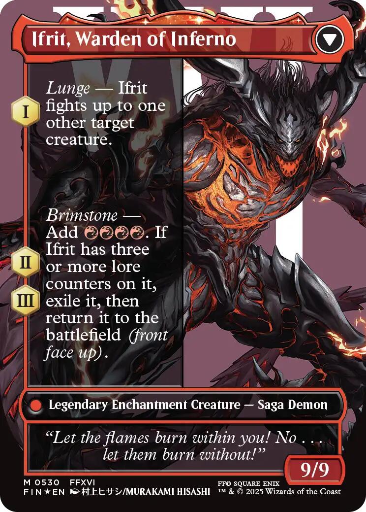Clive, Ifrit's Dominant // Ifrit, Warden of Inferno (Borderless) (Surge Foil) [FINAL FANTASY] | Rock City Comics