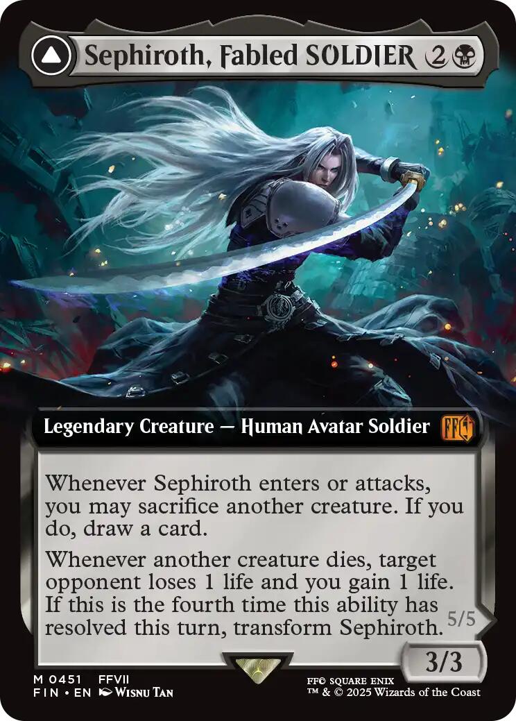 Sephiroth, Fabled SOLDIER // Sephiroth, One-Winged Angel (Extended Art) [FINAL FANTASY] | Rock City Comics