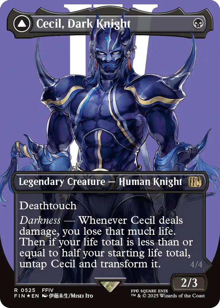 Cecil, Dark Knight // Cecil, Redeemed Paladin (Borderless) (Surge Foil) [FINAL FANTASY] | Rock City Comics