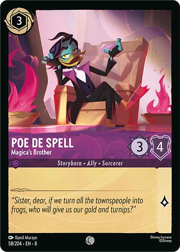 Poe De Spell - Magica's Brother (58/204) [Reign of Jafar] | Rock City Comics