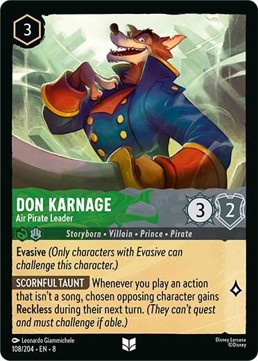 Don Karnage - Air Pirate Leader (108/204) [Reign of Jafar] | Rock City Comics