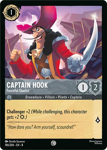 Captain Hook - Forceful Duelist (186/204) [Reign of Jafar] | Rock City Comics