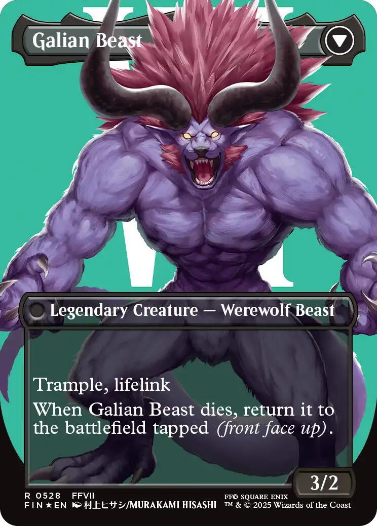 Vincent Valentine // Galian Beast (Borderless) (Surge Foil) [FINAL FANTASY] | Rock City Comics