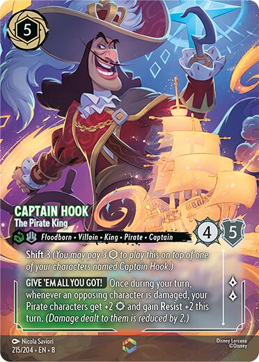 Captain Hook - The Pirate King (Enchanted) (215/204) [Reign of Jafar] | Rock City Comics