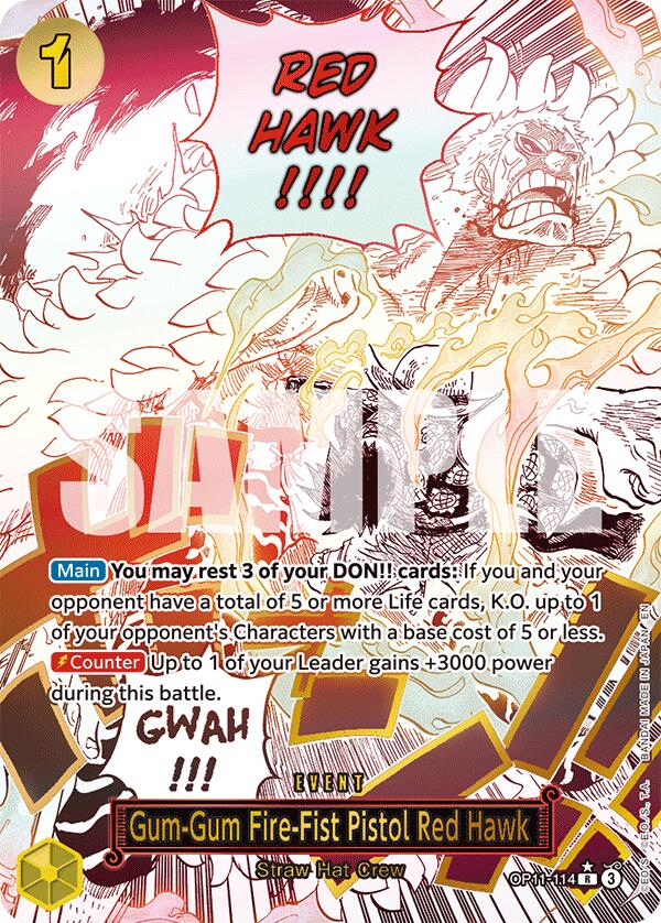 Gum-Gum Fire-Fist Pistol Red Hawk (Alternate Art) [A Fist of Divine Speed] | Rock City Comics