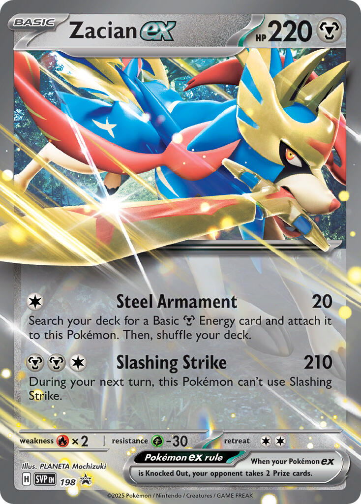 Zacian ex (198) [Scarlet & Violet: Black Star Promos] | Rock City Comics