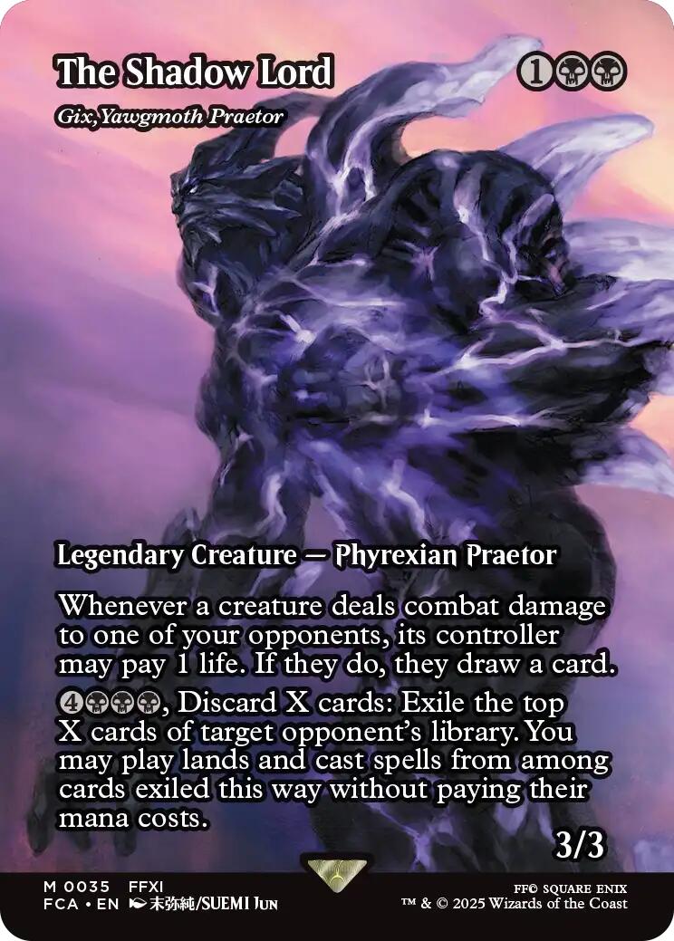 The Shadow Lord - Gix, Yawgmoth Praetor (Showcase) [FINAL FANTASY : Through the Ages] | Rock City Comics